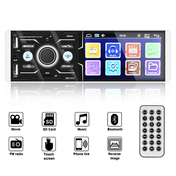Bluetooth 4.2 Voice Control, USB, Incarcator de Masina de 12V DC MP5 Video, Radio FM, Player Multimedia 4.1